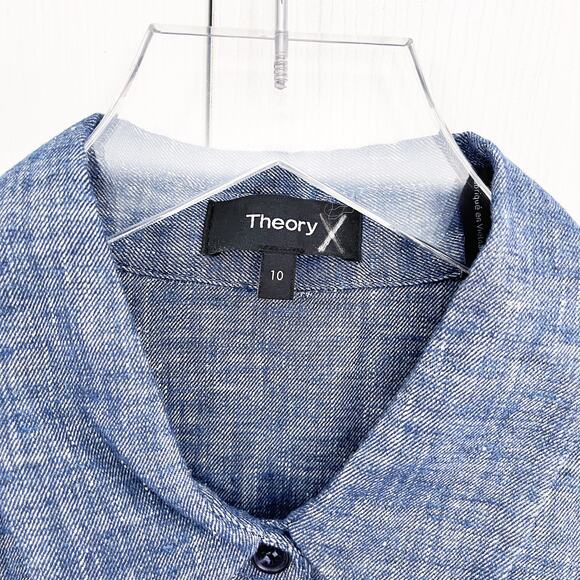 Theory Jalysis Sleeve Less Shirt Dress in Tierra Wash - Picture 3 of 8